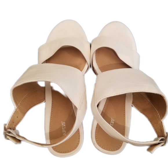 Apt 9 White Platform Wedge Sandals spring break vacation - Picture 3 of 4